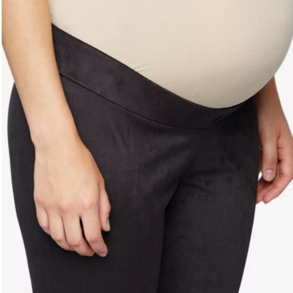 A Pea in the Pod Faux Suede Maternity Legging Black SMALL